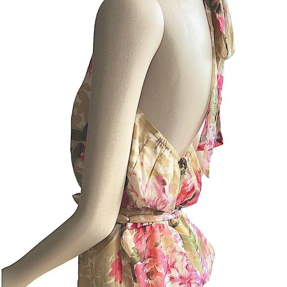 Walter Baker Jannet Sheet Floral Print Halter Top - Picture 12 of 15